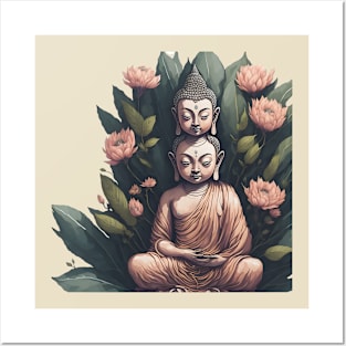 Floral Buddha 2 Posters and Art